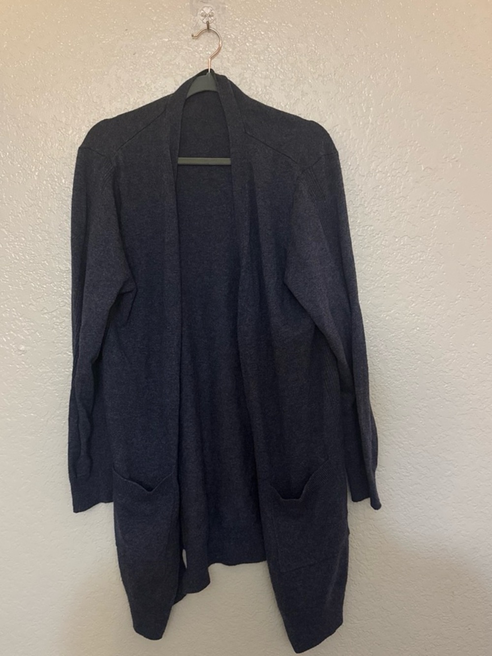 Matty M Open-Front Cardigan Sweater - Charcoal Gray